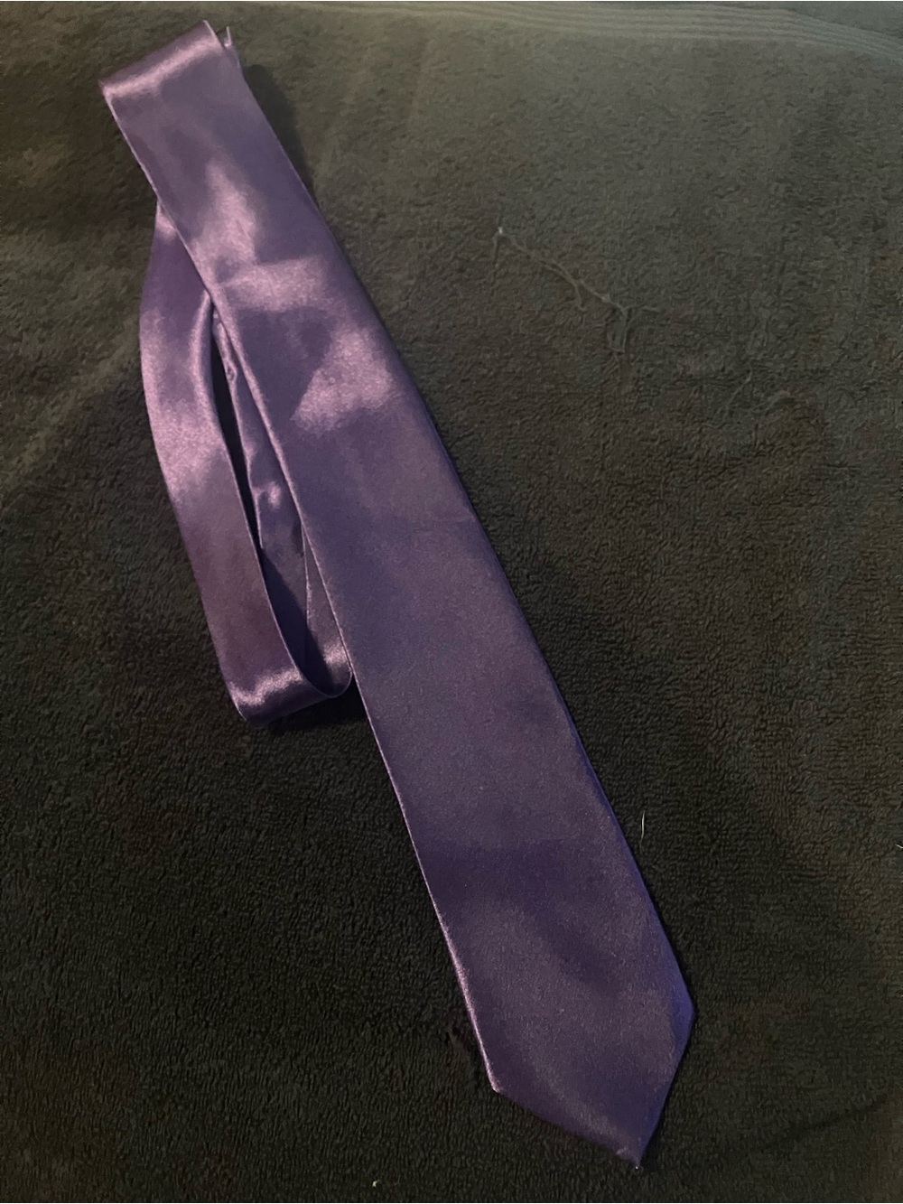 Men's Satin Purple Tie - Classic Formal Accessory